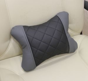 Nakkepute av rutet økolær Grå+sort